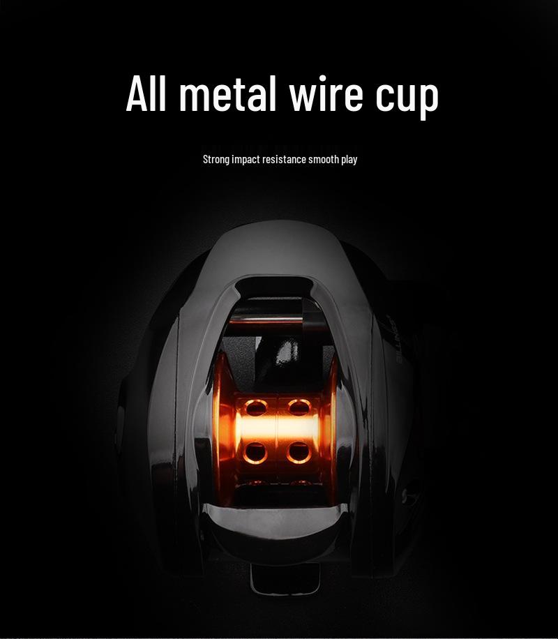 Explosion-Proof Baitcasting Reel: Metal, Versatile Lure Fishing Tackle for Long-Cast and Spinning, Sea Rod Compatible.