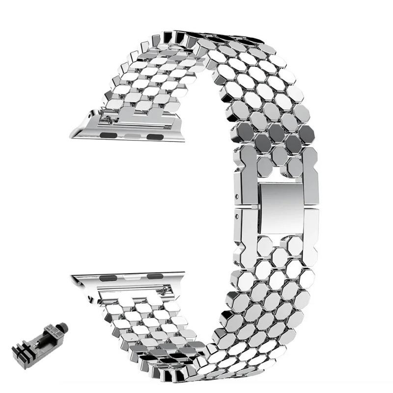 Stainless Steel Strap For Apple Watch 10 9 8 7 42mm 46 41mm 45 Ultra 2 49mm 40 44 Band For IWatch 6 5 4 SE 38mm Bracelet