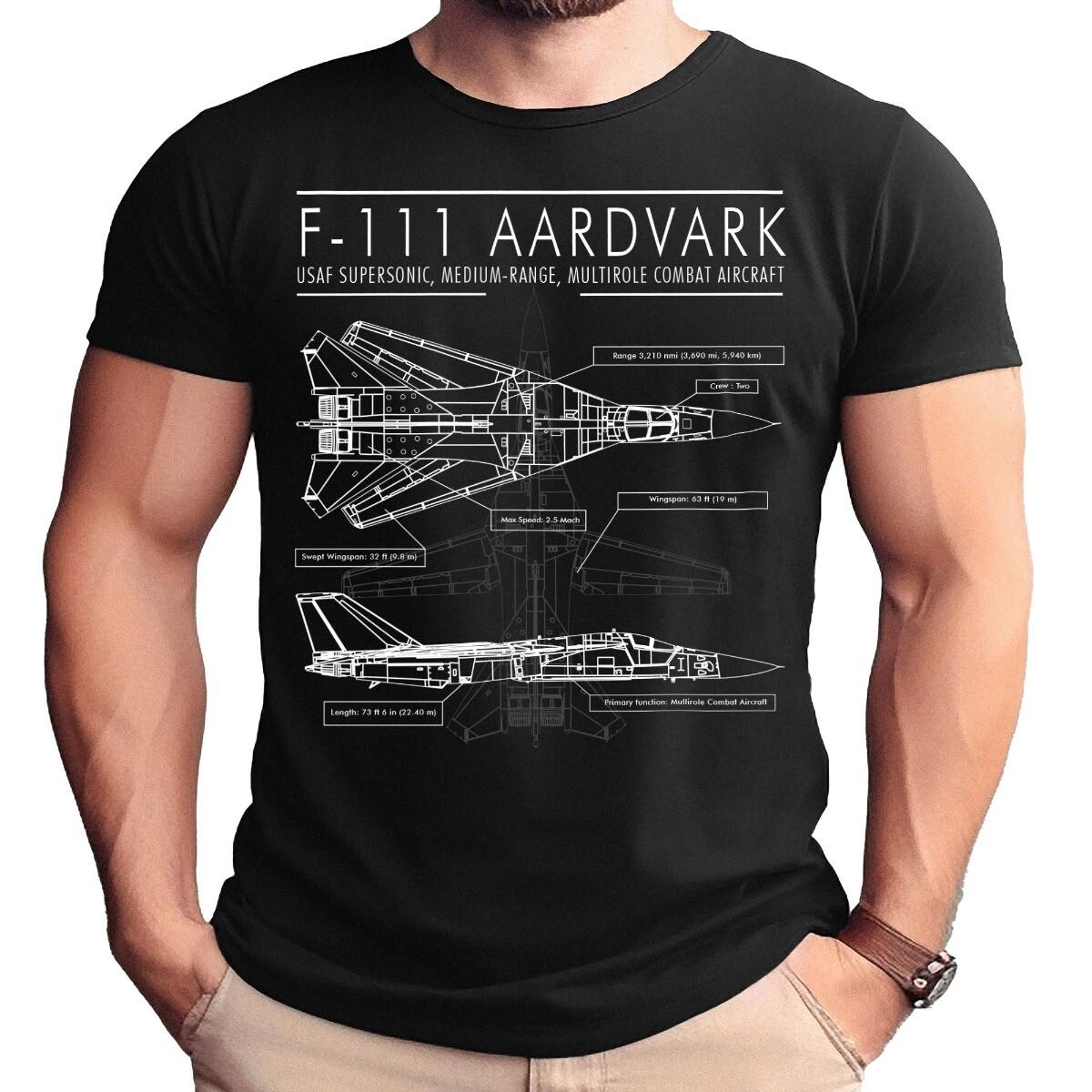 F-111 Aardvark Schematic Adult T-Shirt L