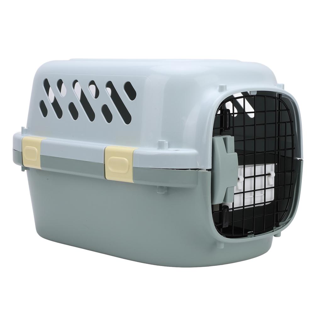 Cat Travel Carrier Large Space Lockable Door 4 Sides Ventilation Portable Hard Sided Dog Pet