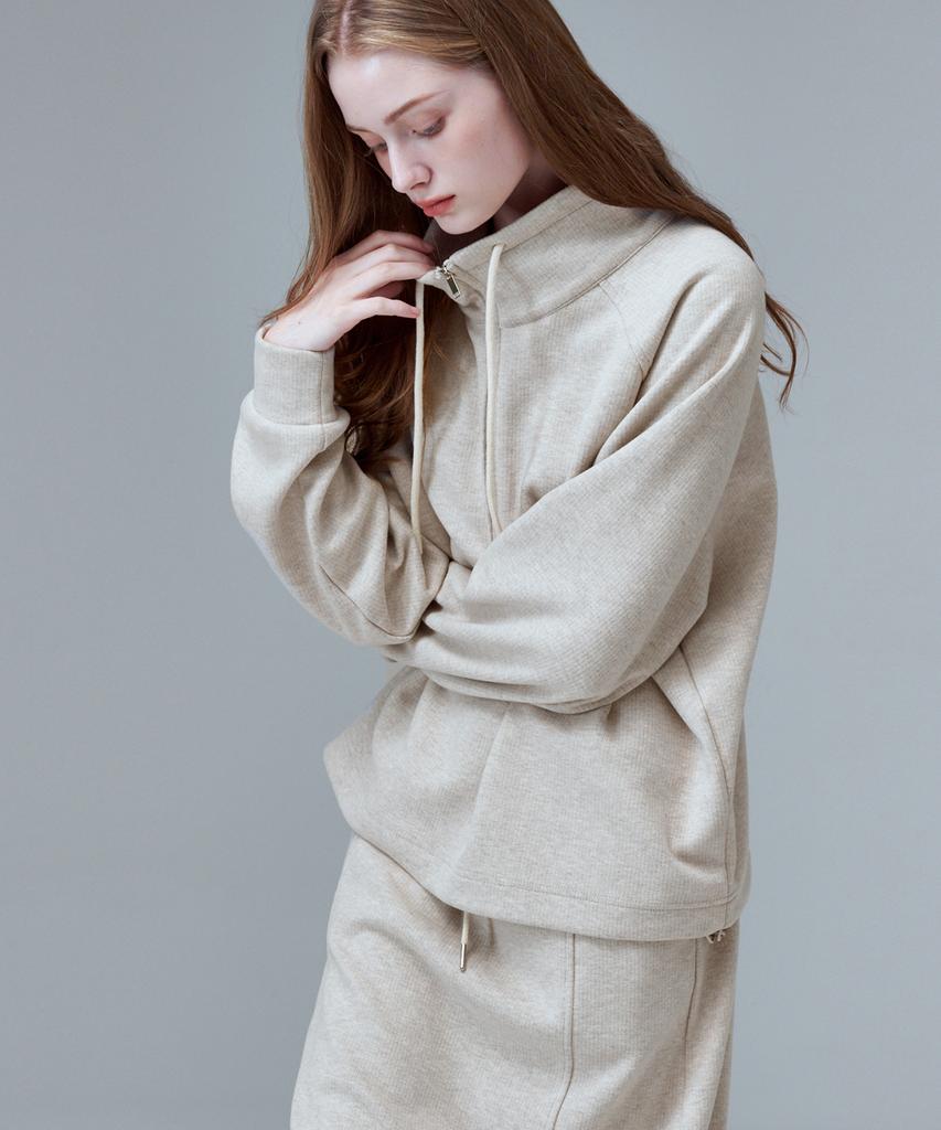 MALOUPE 5307 Knit Anorak Set (Beige)