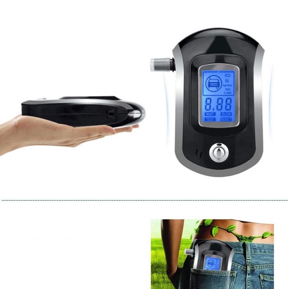 Breathalyzer Digital LCD Breath Alcohol Tester with 10 Mouthpieces Display
