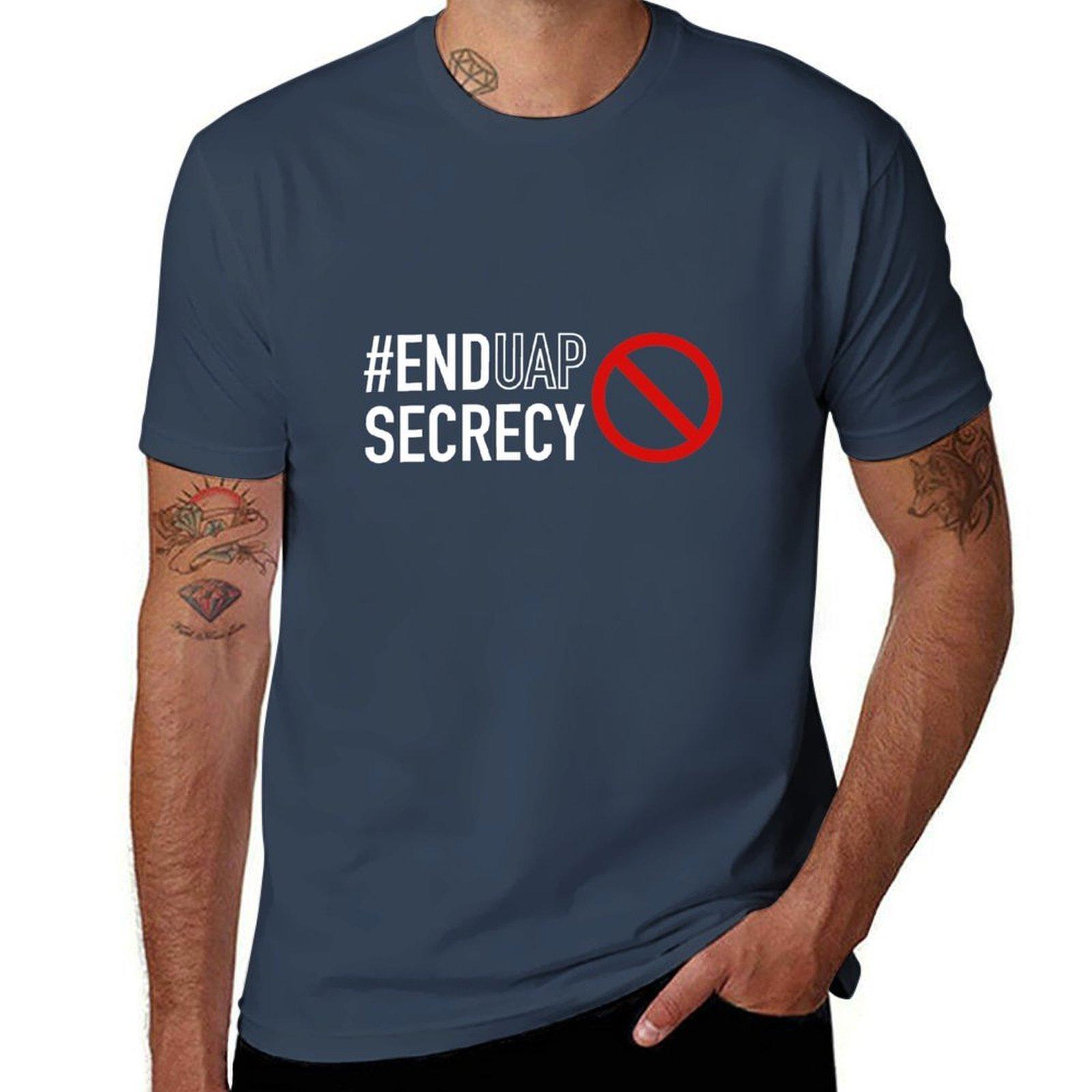EndUAPSecrecy (Stacked White Text) TShirt Soft Stretch Short Sleeve Top S