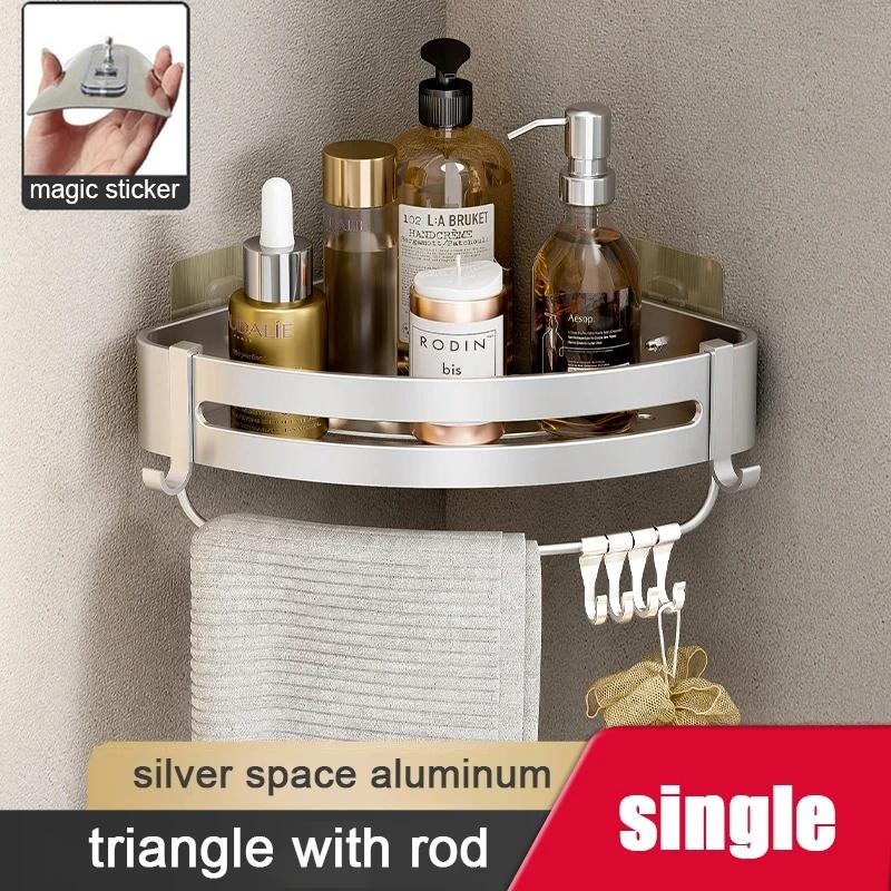 Xiaomi Bathroom Corner Storage Shelve Space Aluminum Toilet Bath Corner Rack Wall Mounted Shower Shelf for Bathroom Accessories450000