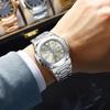 POEDAGAR Top Business Men Wristwatch Luminous Waterproof Stainless Steel Square Male Clock Week Date Quartz Casual Men's Watches