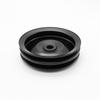 Black Double Groove Power Steering Pump Pulley Key Way Parts For GM SBC BBC Chevy 350 454