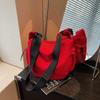 Canvas bag lazy wind large capacity bag women 2025 new simple casual messenger bag dumpling bag