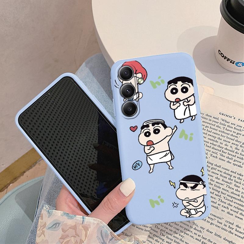 

Чехол для телефона Crayon Shin-Chan для iPhone Samsung A55 S24 FE S25 M35 Xiaomi Redmi Note 13 Pro 14C Huawei Honor Realme противоударный матовый чехол с защитой от царапин Samsung Galaxy S9 Plus синий