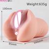 Lebensechte Vagina Sexspielzeug 2 in 1 Silikonspielzeug Männliche Masturbationsbecher 18+ Xxx Pocket Pussy Penis-Übungsgerät Analsex-Spielzeug 18+