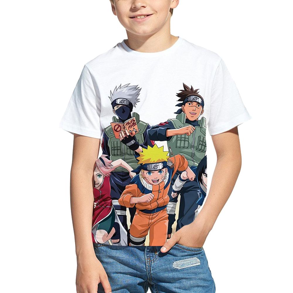 Children Cartoon T-shirt Japanese Naruto 3D Short Sleeve Summer Boy Football Sports Jersey Leisure and Entertainment Clothing