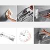 Wall Mounted Retractable Rack Stainless Steel Storage Folding Wall Hanger for Bathroom Balcony