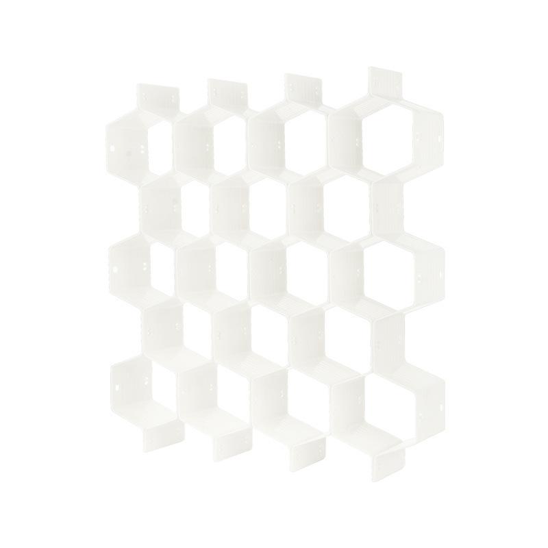 

Honeycomb Drawer Partition Drawer Organizers Jewelry Classification Organizing Plastic Layering Makeup Organizer Home Goods белый