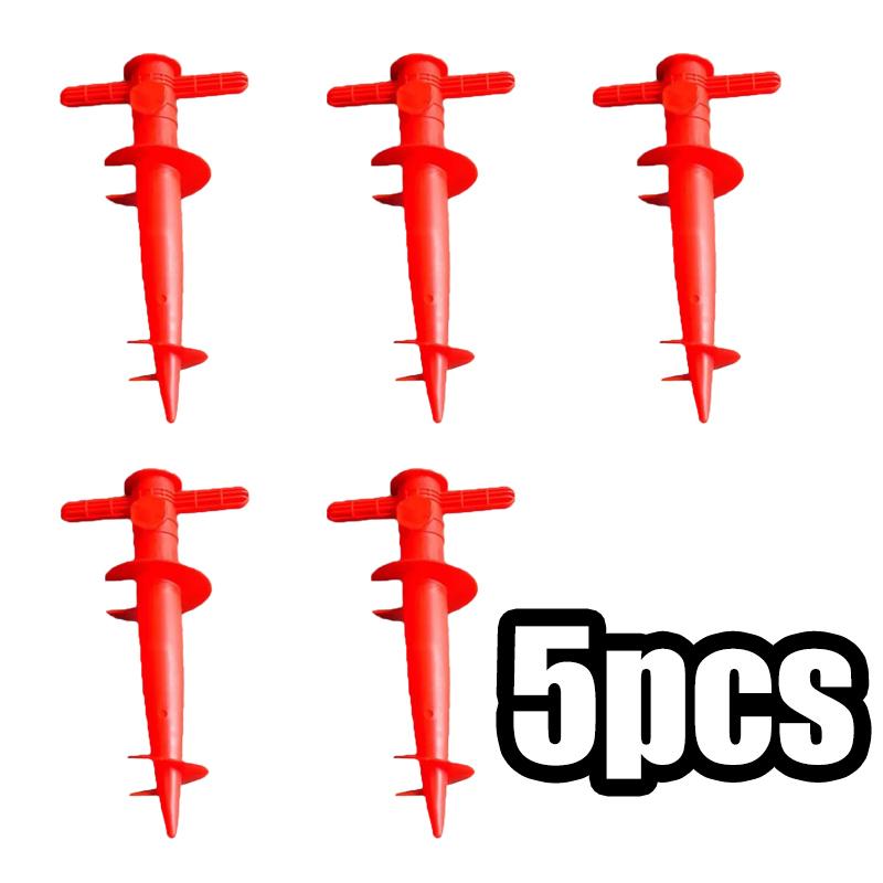 5PC Umbrella Base Adjustable Plastic Sun Beach Patio Sand Ground Fixing Tools Anchor Stand Spike Auger Keep Holder Garden Access