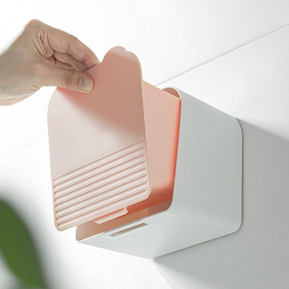 Flip-top Sanitary Pad Storage Box Plastic Wall Organizer Box Cosmetics Cotton Storage Box  Vanity