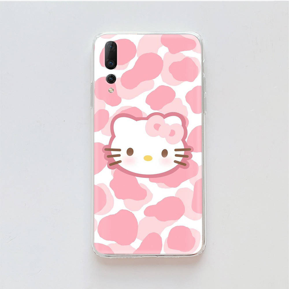 Transparent Case for Samsung A04 A14 A23 M33 M53 Realme 10 9 C35 C55 VIVO X80 Infinix Hot 30 Note 11 Tecno Spark 8P Pro L-6 Lovely Hello Kitty
