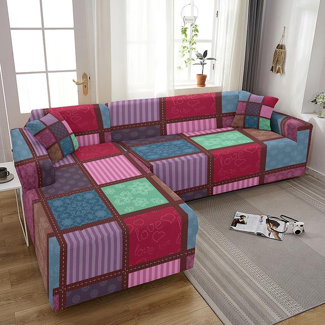 Marble Sofa Covers For Living Room Elastic Geometric Slipcovers Couch Cover L Shape Funda De Sof áDe Esquina Fundas Para Sof áS