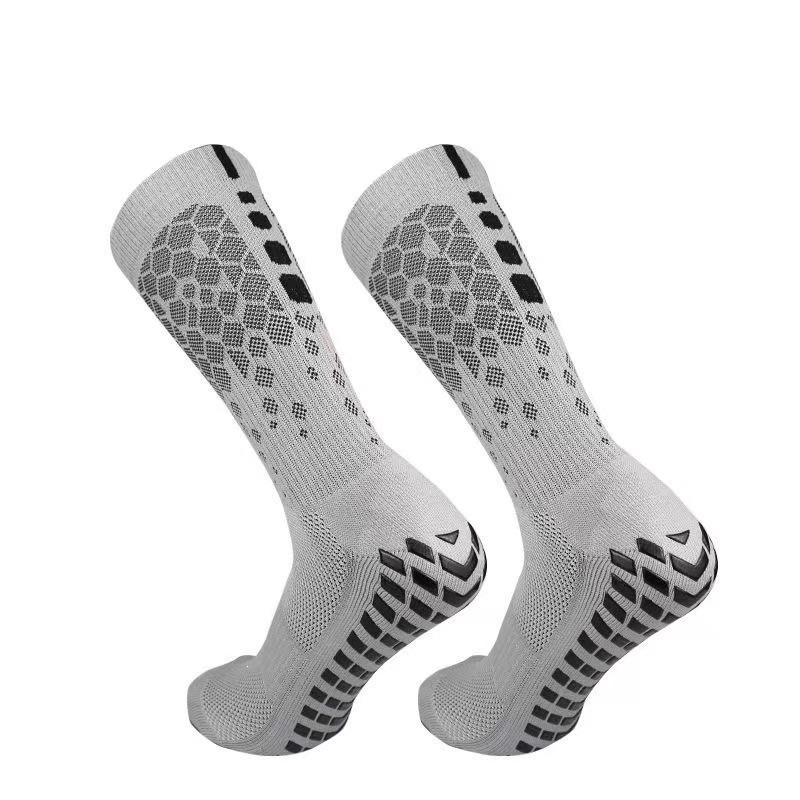 Grid Towel Bottom Non-Slip Football Socks - Mid-Calf, Thickened, Professional Training & Competition Sports Socks