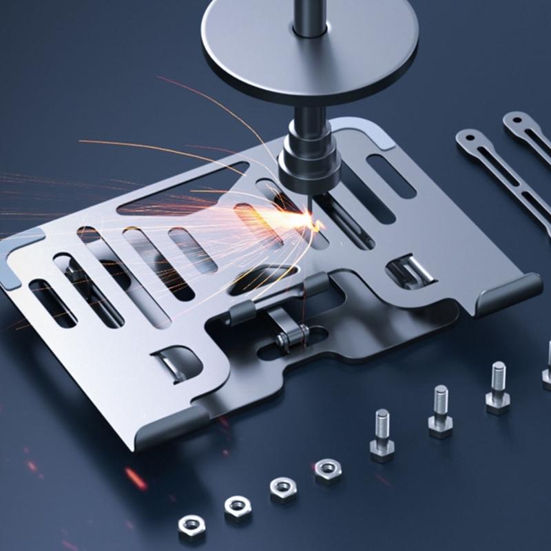 Double Use Portable Aluminum Laptops Risers Stand With Ventilated Base And AntiSlip Pad Fit For 10-17.3Inch Computers