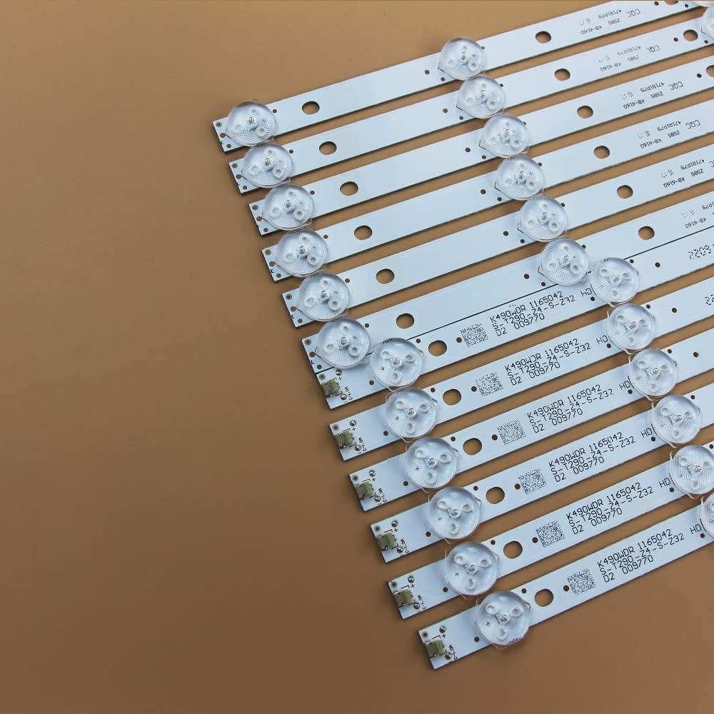 4708-K49WDR-A1213K11 4708-K49WDR-A1212K11 K490WDR A1 LED Backlight Strips for tv 49 49L621U 30888 K490WDR1168041 12pcs/Kit