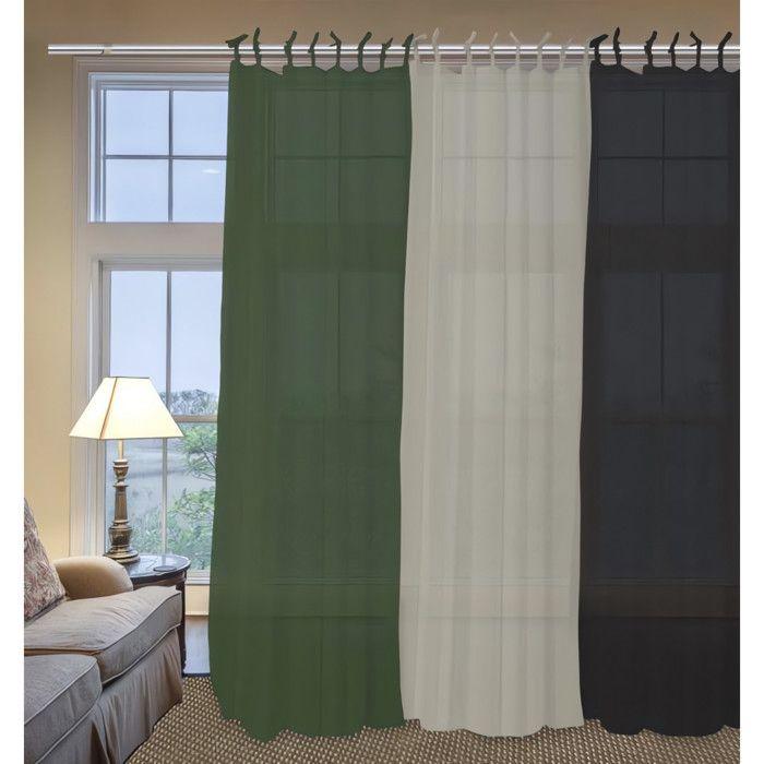 Voile à nouettes en coton 135x250 cm PANAMA vert, par Soleil d'Ocre