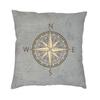 Vibrant Gray Compass Square Throw Pillow Case Home Decorative 3D Double Side Printed Nautical Sailing Sailor Cushion Cover