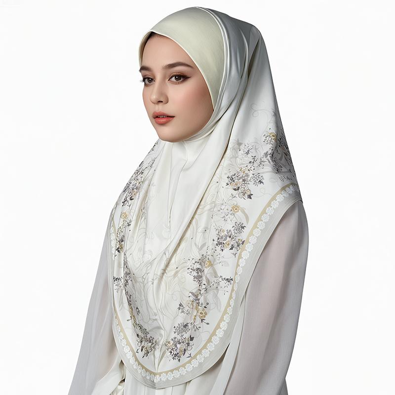 1PC Machine Washable Snap Closure Traditional Islamic Attire Elegant Hijab Gorgeous Muslim Headscarf Ideal Gift Multi-Color