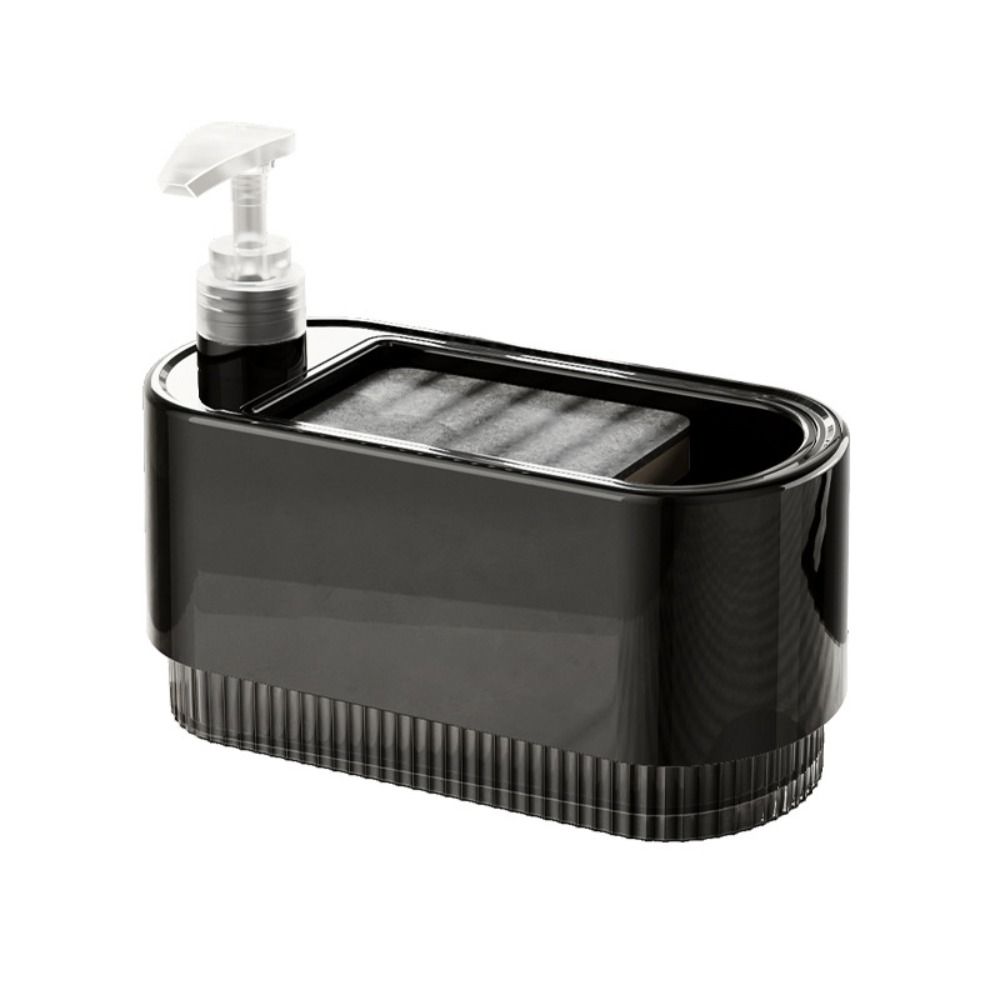 Plastic Kitchen Soap Dispenser with Sponge Holder Manual Press Soap Box  Countertop