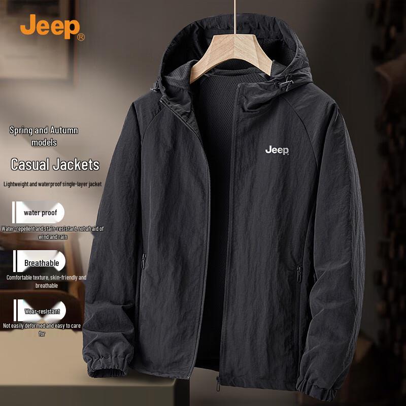 JEEP Men's 2025 Spring/Autumn Casual Windproof Outdoor Jacket
