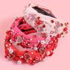 Mode Kristall Herz Stirnbänder Mädchen Kristall Perle Stirnband für Frauen Valentinstag Stirnbänder für Party Haarschmuck