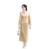 Long-sleeved crystal velvet cheongsam winter girl inverted large-sleeved velvet thickened dress national style counterfeit embroidered cheongsam skirt