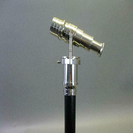 Messing-Teleskop-Kopfgriff, Holz-Gehstock, Gehstock, Teleskop-Arbeitsgriff, perfektes Steampunk-Geschenk