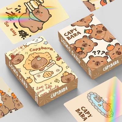 Cartoline Flash LOMO Capibara Double-Sided: Collezione di 30 Cartoline di Auguri Anime