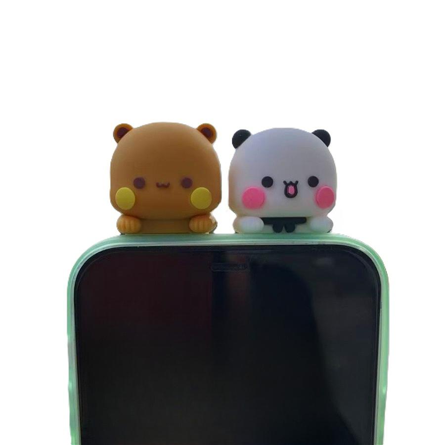 Niedliche Bubu Dudu Actionfiguren Kawaii Yier Panda Bär Handy Auto Ornament Cartoon Anime Puppen Bildschirmdeko