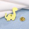 4 Styles Cartoon Space Star Pattern Dinosaur Design Enamel Brooches Girls Cute T-Rex Brontosaurus Stegosaur Shaped Golden Pins