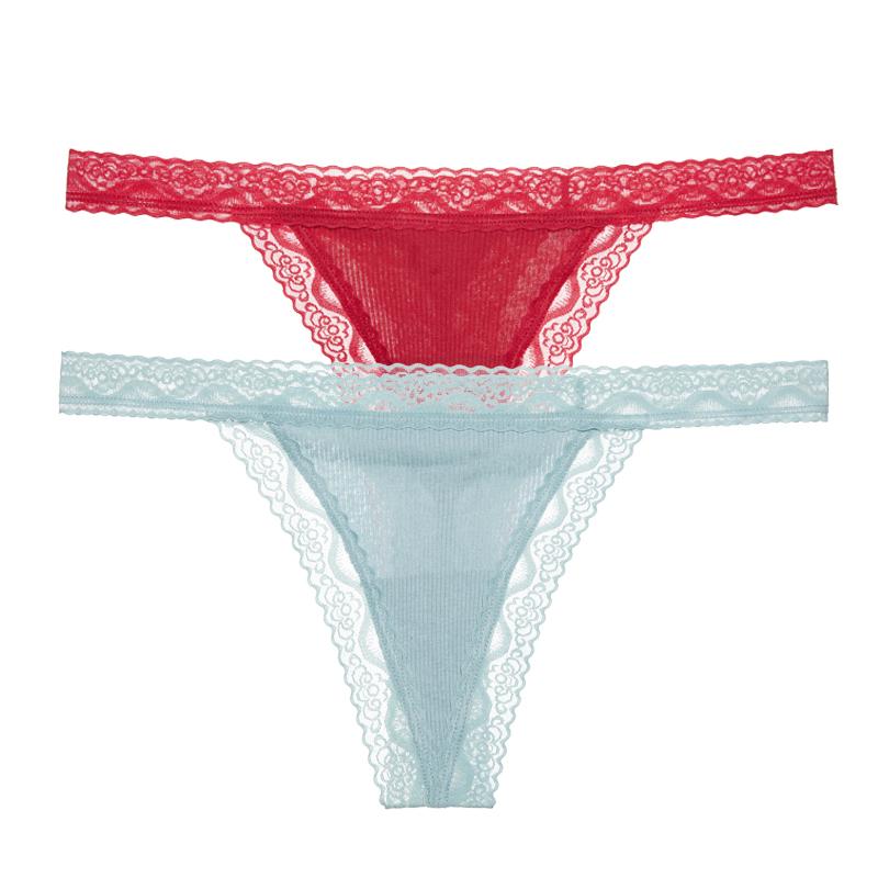 

2 шт./компл. сексуальные хлопковые кружевные стринги женские трусики ажурное нижнее белье с низкой талией женское нижнее белье сплошные трусики женское нижнее белье S-XL XL&2pcs