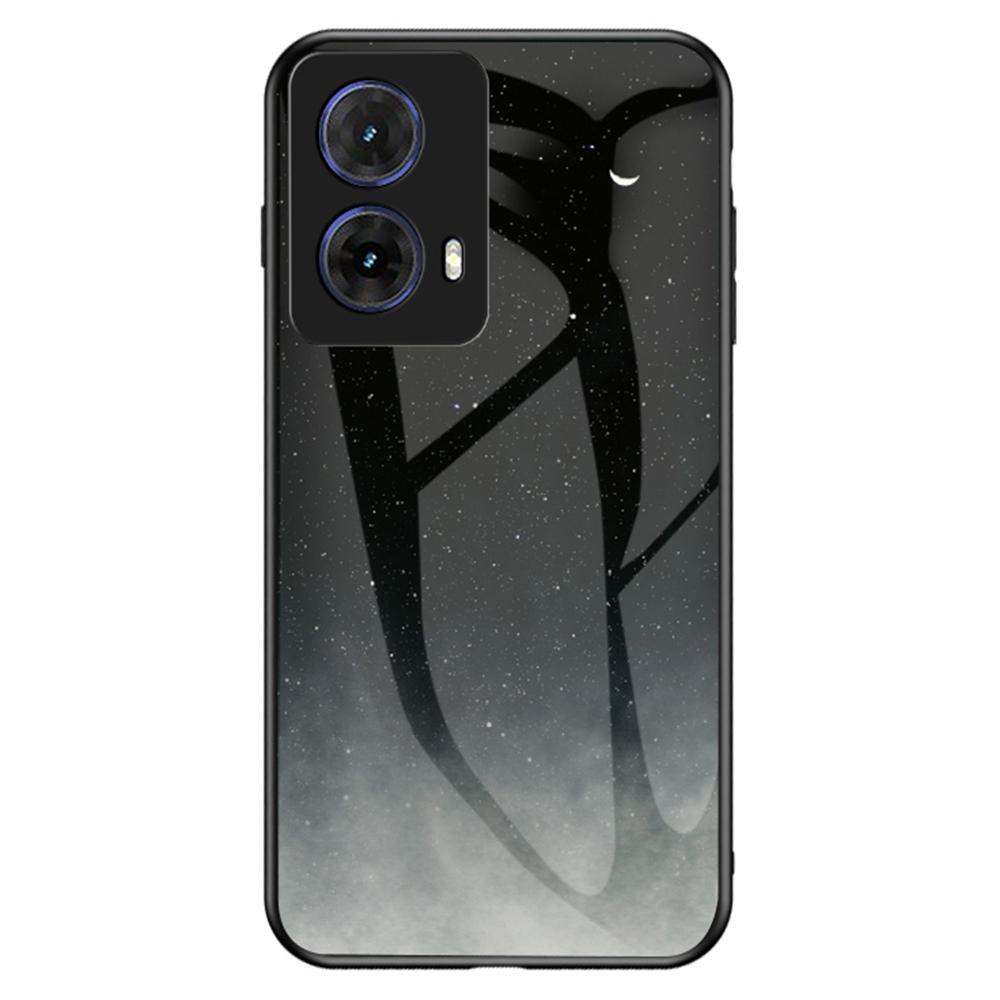 For Motorola Moto G85 5G/S50 Neo 5G Case Starry Sky Pattern Tempered Glass Phone Cover