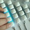 LED Light Steamed Bread Shaped Keychain Multi-Key Finger Keyboard  Daily