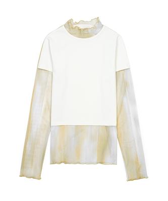 YIYAE Mesh Layered T-Shirt _ Yellow
