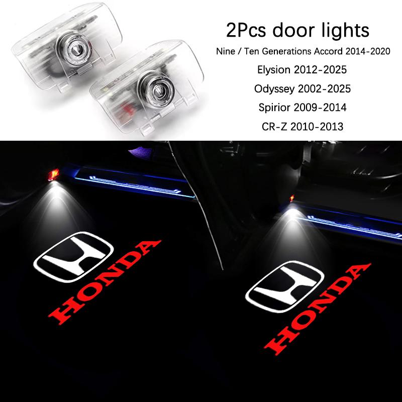 

2Pcs Car Door Wireless Welcome Light LED HD Projector Lamp Decoration For Honda Civic FIT Accord Prelude CRV 5th City CRZ CRX