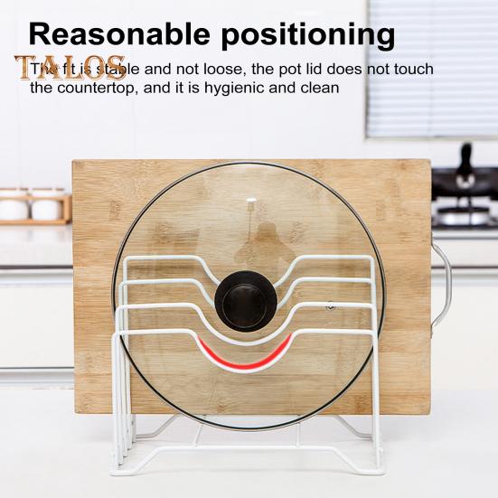 Pot Lid Stand Rack Kitchen Pan Organizer High Stability Multi-Functional Space-Saving Kitchen Baking Tray Cutting Board Holder