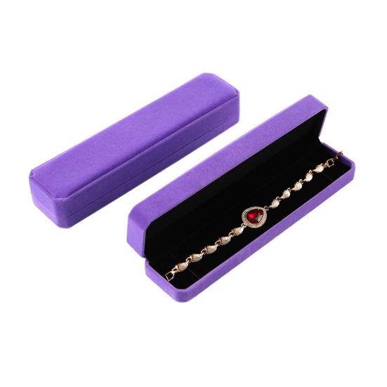 Sametová dárková krabička na náhrdelník Úložná krabička na šperky Dárková krabička Prachotěsný design s odklápěcím víkem Krabička na prezentaci šperků na náramky, náhrdelníky, nánožníky