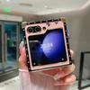 For Samsung Galaxy Z Flip5 5G Case Butterfly Decor Kickstand TPU+PC Electroplating Phone Cover