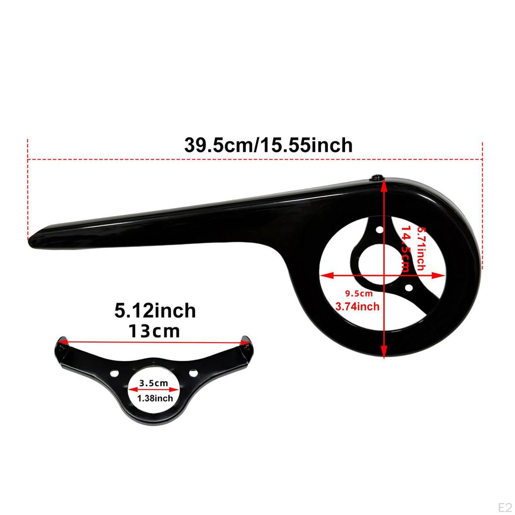 Bike Chain Cover Protector Easy Installation Part Case Guard for Bicycling Riding Commute