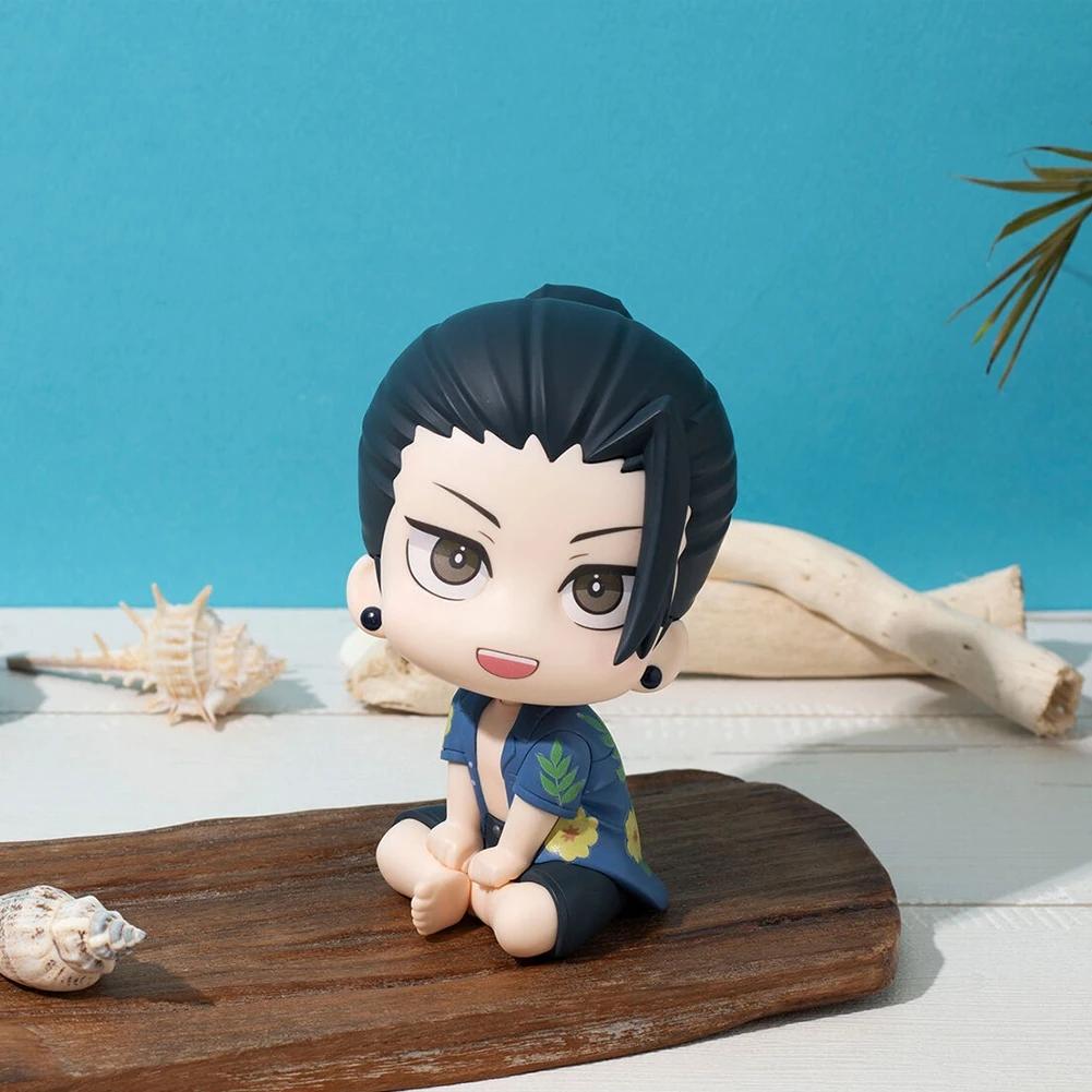 Anime Kawaii Fushiguro Ryomen Sukuna Toy Gojo Jujutsu Kaisen Mini Figures Geto Suguru Sitting Figure PVC Collection Dolls