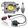Carburetor Ignition Coil Switch Spark Plug Fuel Filter Kit For HUSQVARNA 268 272 XP 272XP Chainsaw Engine Parts