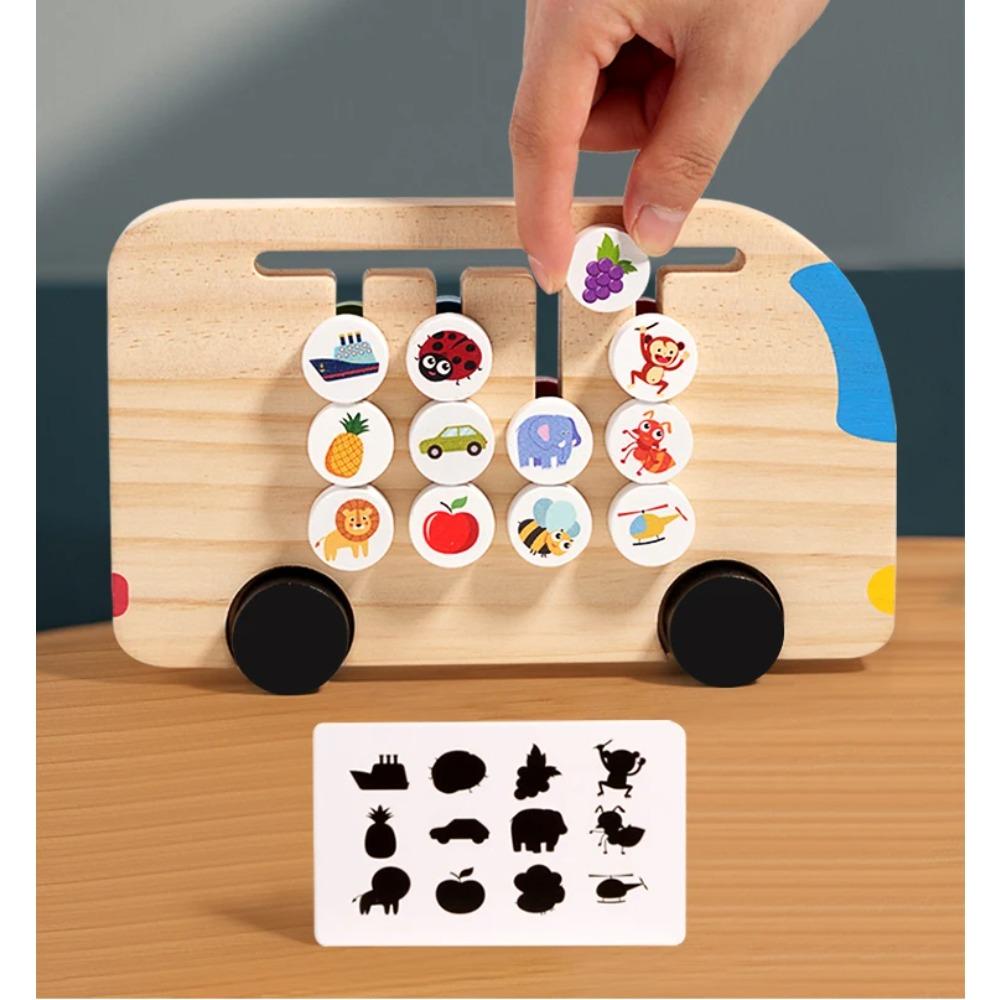 Montessori Wooden Color Matching Puzzles Logic Game Thinking Training Enlightenment Hand-eye Coordination Early Educational Toy
