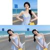 Summer Stripe Spliced Aline Dress With Sleeveless Design For Casual Women