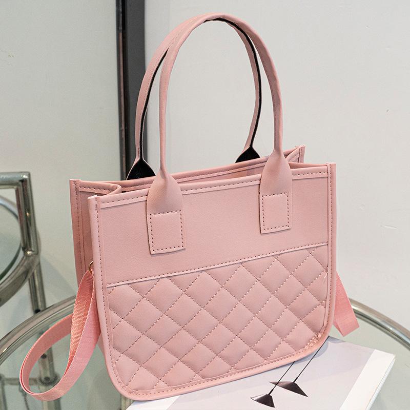 Urban Simple Diamond Women's Handbag Niche Large-capacity Shoulder Messenger Women's Bag