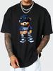 Luxury Little Bear Print Print Tshirt Summer Casual O-Neck Short Sleeve Clothes Harajuku Unisex Cotton Tee Streetwear Tops