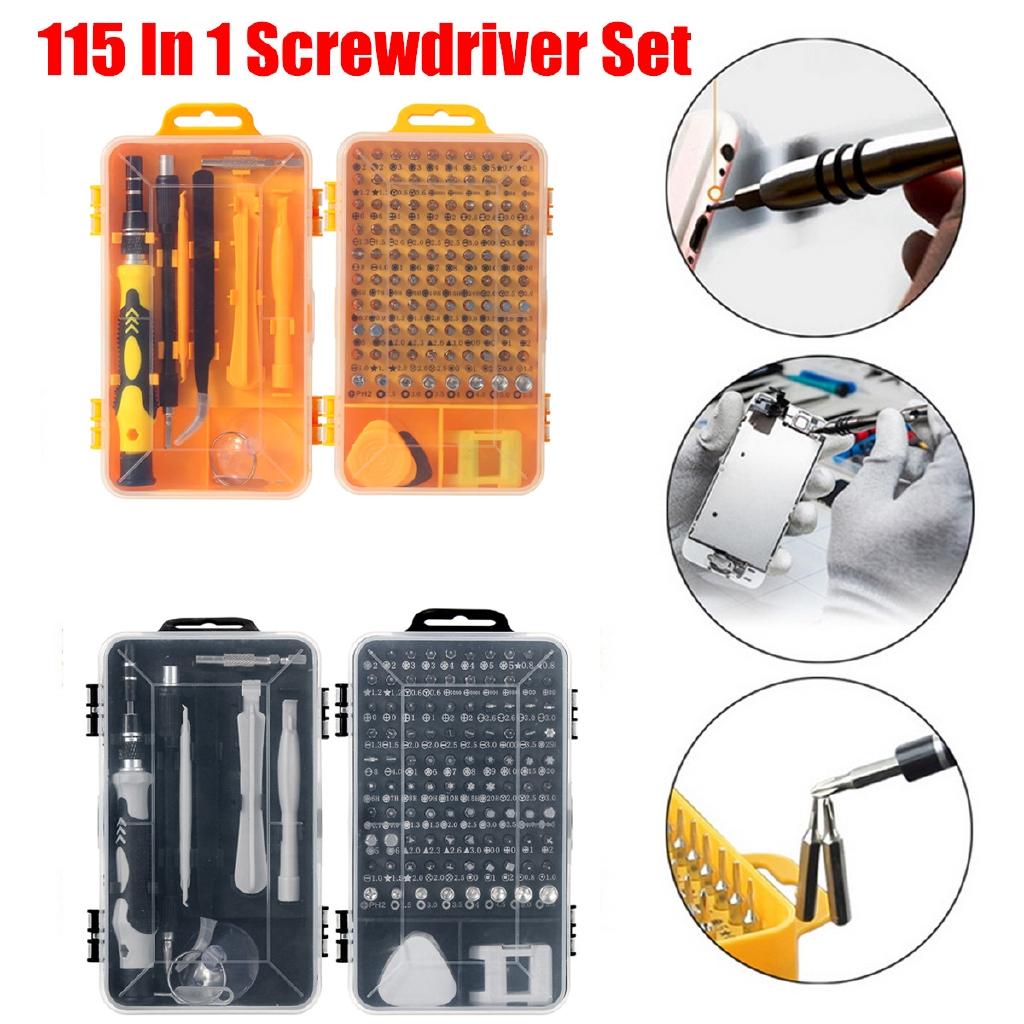 Multi-Präzisions-Schraubendreher-Set 115 in 1 Computer PC Mobiltelefon Gerät Heimreparatur Handwerkzeuge Mini-Schraubendreher-Set Neu